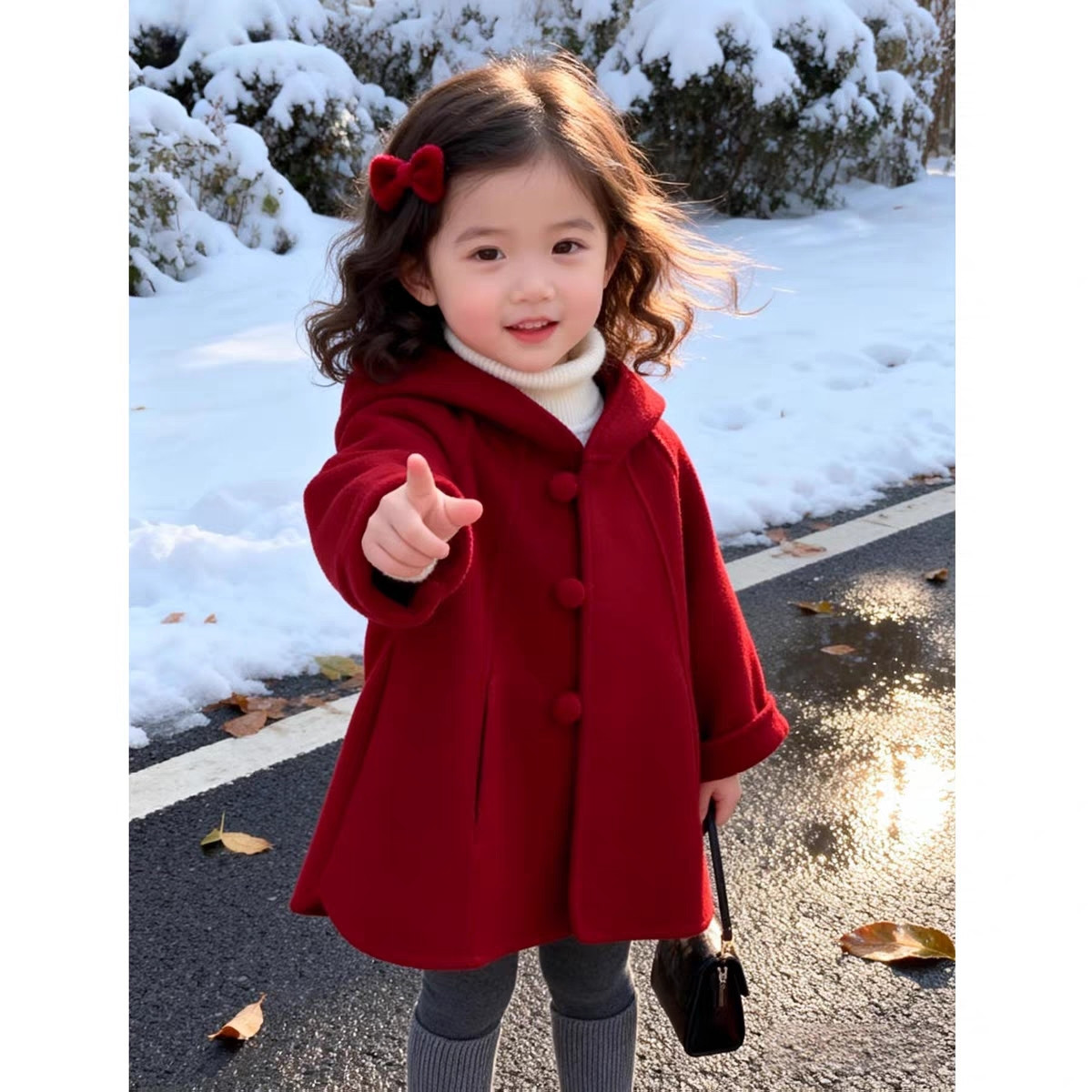 Winter Clothing Toddler Girl - معطف صوف للفتيات، جديد لخريف وشتاء،