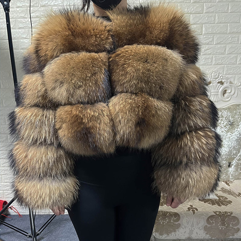 Winter Clothing Design - حجم كبير بلايز البني الفراء Maomaokong