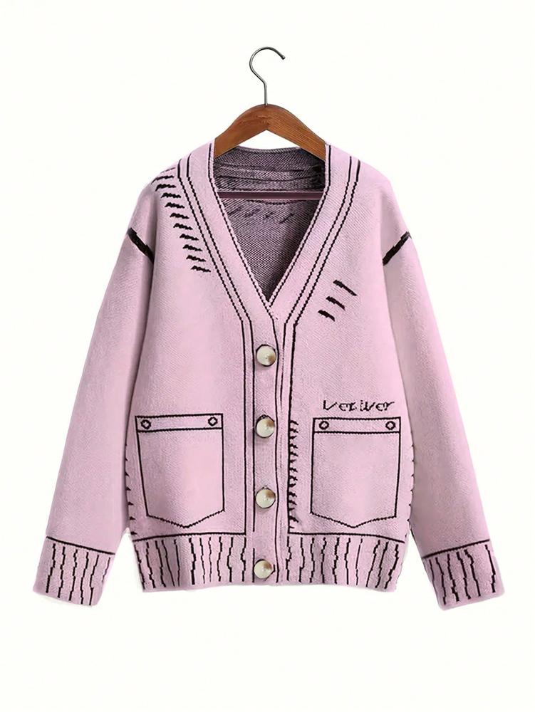 Winter Clothing Design - حجم كبير المرأة زر متابعة سترة