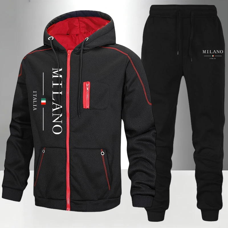 Winter Clothing Design - طقم رجالي/معطف/بنطلون بتصميم إيطالي، للخريف والشتاء،