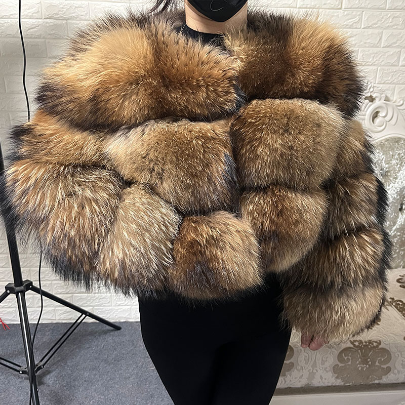 حجم كبير بلايز البني الفراء Ma - مراجعة Winter Clothing Design وسعره