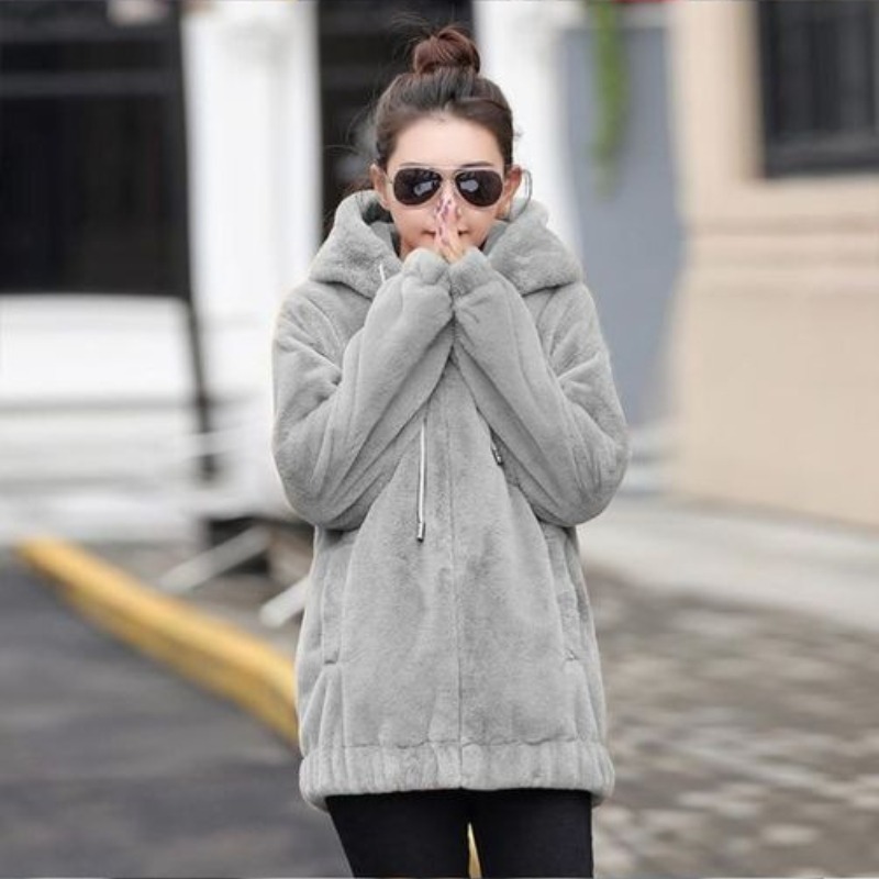 عادي مع سحاب أنثى مقنعين قمة ا - مراجعة Winter Clothing Drawing وسعره