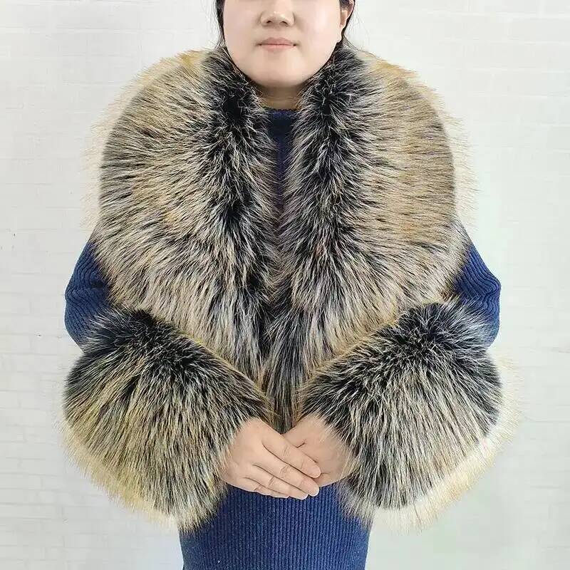كبير إمرأة فو الثعلب الفراء وش - مراجعة Winter Clothing Design وسعره