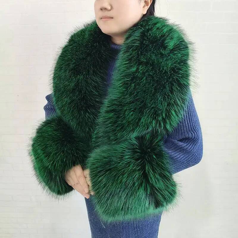 كبير إمرأة فو الثعلب الفراء وش - مراجعة Winter Clothing Design وسعره