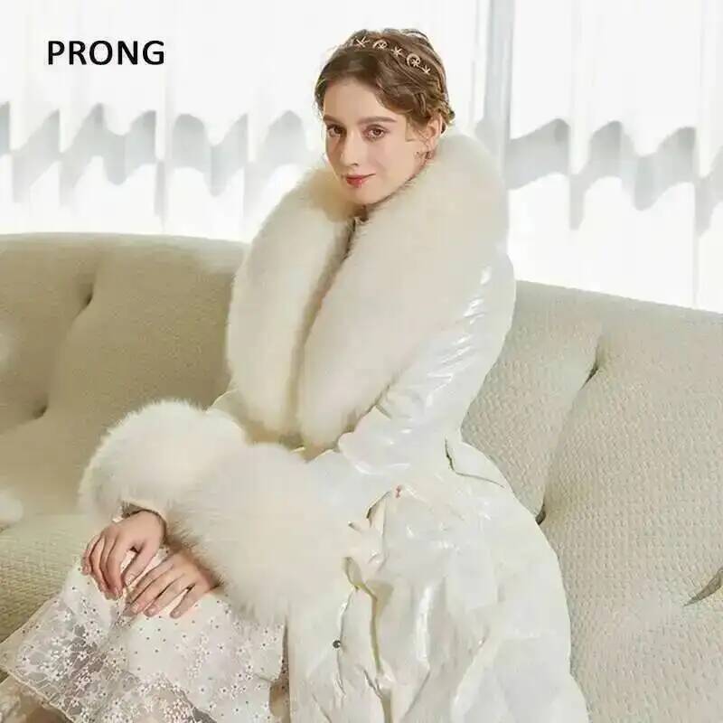 الثعلب الفراء طوق معطف الشتاء  - مراجعة Winter Clothing Design وسعره